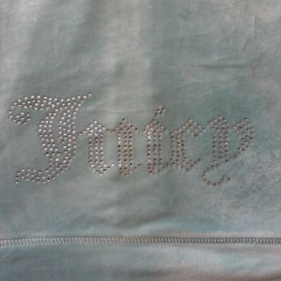 Juicy Couture Pastel Turquoise Velour Track Suit - Picture 6 of 14
